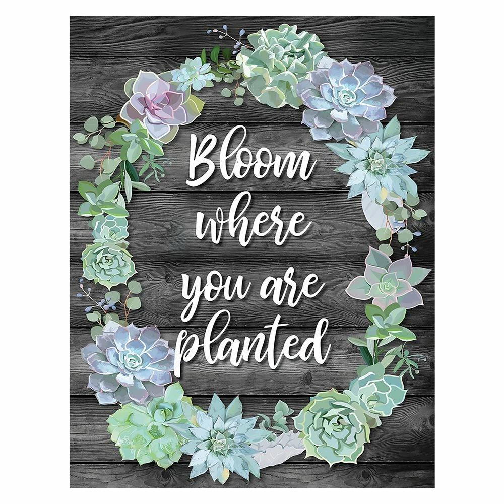 Simply Stylish Bloom Where You Are Planted Chart - 1 Poster 1 Simply Stylish Bloom Where You Are Planted Chart - 1 Poster