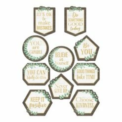 Eucalyptus Positive Sayings Accents - Set Of 30