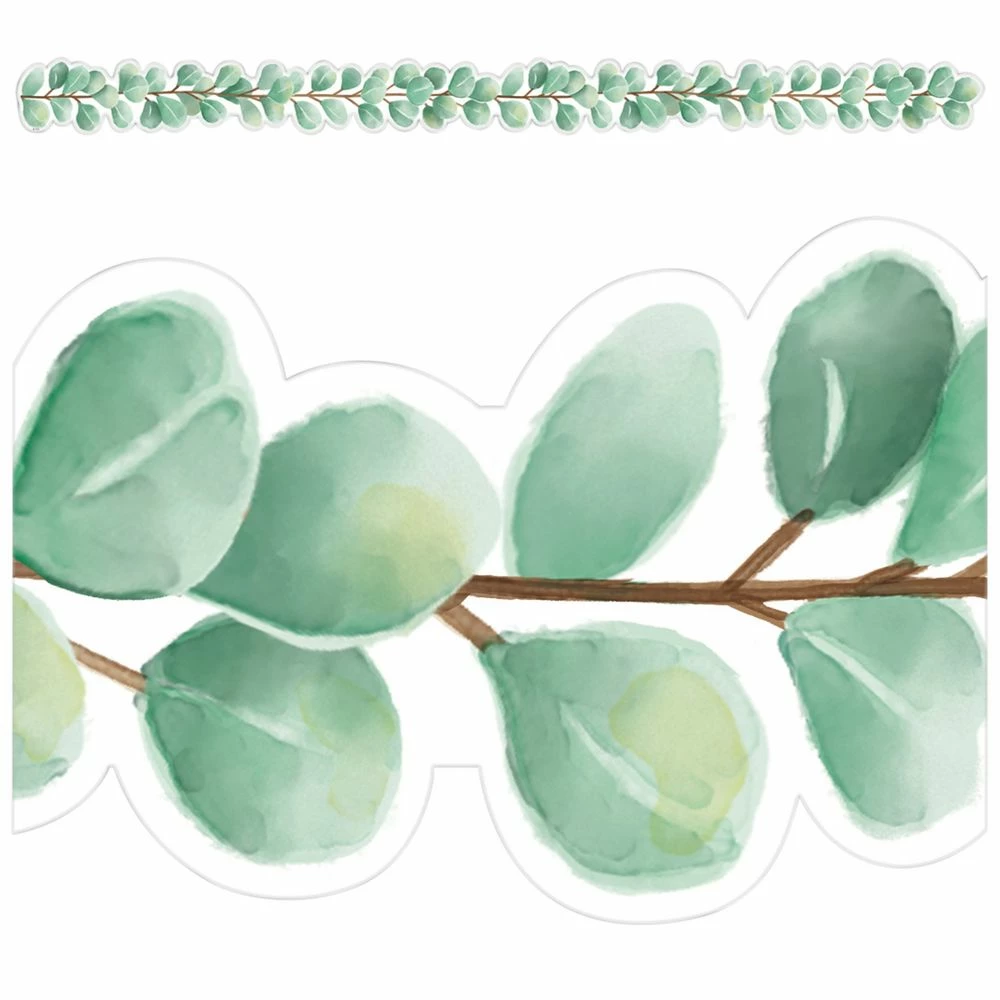 Eucalyptus Die Cut Border Trim - 12 Pieces 1 Eucalyptus Die Cut Border Trim - 12 Pieces