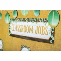 Eucalyptus Classroom Jobs Mini Bulletin Board - 49 Pieces -Kids Toys Sales 2024 S1006146 1