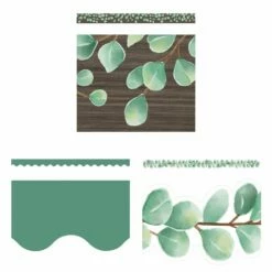 Eucalyptus Border Trim - Set Of 3, 36 Pieces