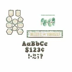 Eucalyptus Bulletin Board Accents Kit - 273 Pieces
