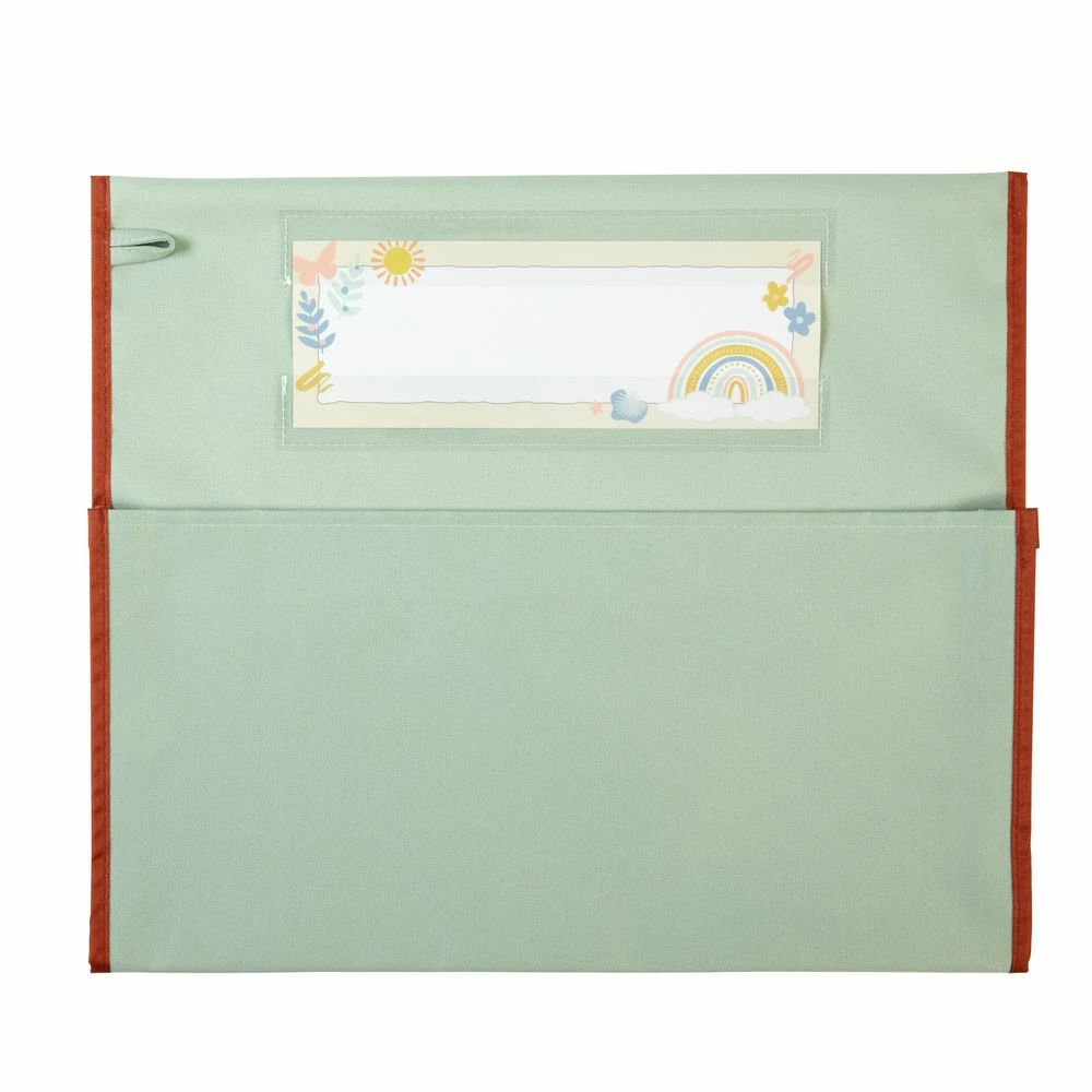 Really Good Stuff® Boho Chair Pocket Classic - Mint Chair Pocket With Clay Trim - Single 1 Really Good Stuff® Boho Chair Pocket Classic - Mint Chair Pocket With Clay Trim - Single