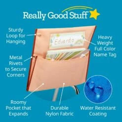 Really Good Stuff® Boho Chair Pocket Classic -Peach Chair Pocket With Clay Trim - Single -Kids Toys Sales 2024 S1065317 6