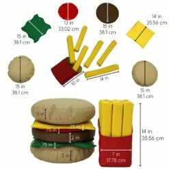 SoftScape Stack-a-Burger And Fries Play Set, 13-Piece 5 SoftScape Stack-a-Burger And Fries Play Set, 13-Piece -Kids Toys Sales 2024 S1201549 1