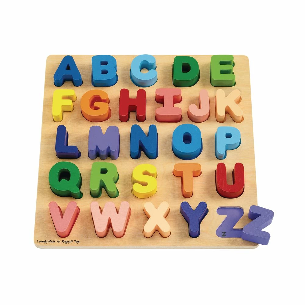 Chunky Wooden Alphabet Letter Puzzle 1 Chunky Wooden Alphabet Letter Puzzle