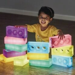 Light Up Construction Bricks - Set Of 12