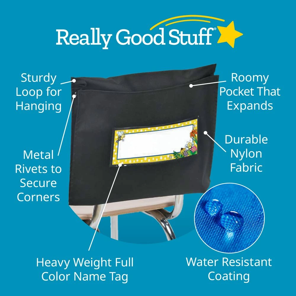 Bees Store More® Deep-Pocket Chair Pockets - 6 Pack 3 Bees Store More® Deep-Pocket Chair Pockets - 6 Pack - Image 3