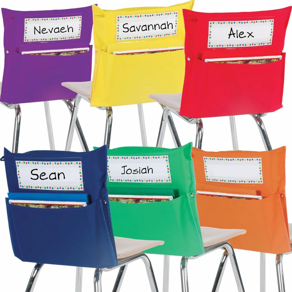 Grouping Chair Pockets -24 Pack - 6 Group Colors 1 Grouping Chair Pockets -24 Pack - 6 Group Colors