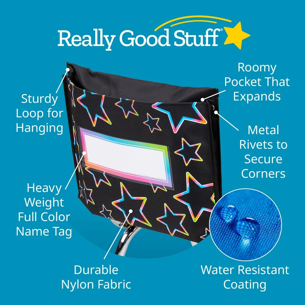 Neon Pop Store More® Deep-Pocket Chair Pockets - 6 Pack 3 Neon Pop Store More® Deep-Pocket Chair Pockets - 6 Pack - Image 3