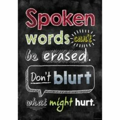 Inspire U Posters - Spoken Words Can't Be Erased... - 1 Poster