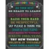Chalkboard Brights Classroom Rules Chart - 1 Poster