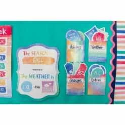 Watercolor Calendar Bulletin Board Set - 87 Pcs -Kids Toys Sales 2024 S816668 5