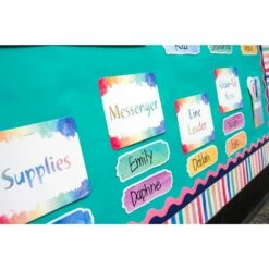 Watercolor Classroom Jobs Bulletin Board Set - 49 Pcs -Kids Toys Sales 2024 S816669 1