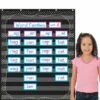 Chalkboard Brights Pocket Chart With 10 Pockets - 1 Pocket Chart