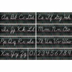 Chalkboard Brights Cursive Writing Bulletin Board Display Set - 9 Pieces