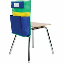 Deluxe Multi-Pocket Chair Pockets With Pencil Case And Water Bottle Holder - 36 Pack - Green/Blue -Kids Toys Sales 2024 S819608 1