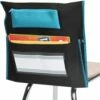 Deluxe Chair Pockets With Pencil Case - 36 Pack - Black/Turquoise