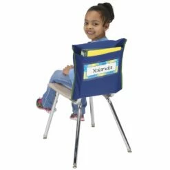 Store More® Deep-Pocket Chair Pockets - 6 Pack - Navy/ Green -Kids Toys Sales 2024 S821579 3