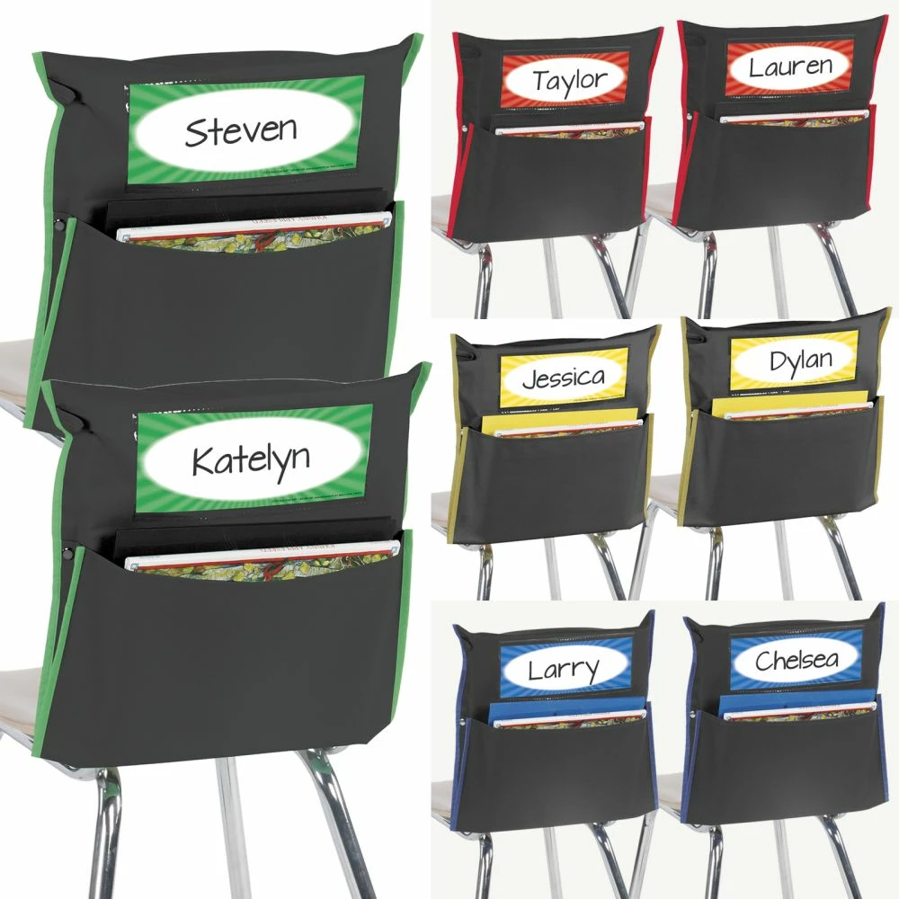 Store More® Grouping Chair Pockets - Black - 8 Chair Pockets 1 Store More® Grouping Chair Pockets - Black - 8 Chair Pockets