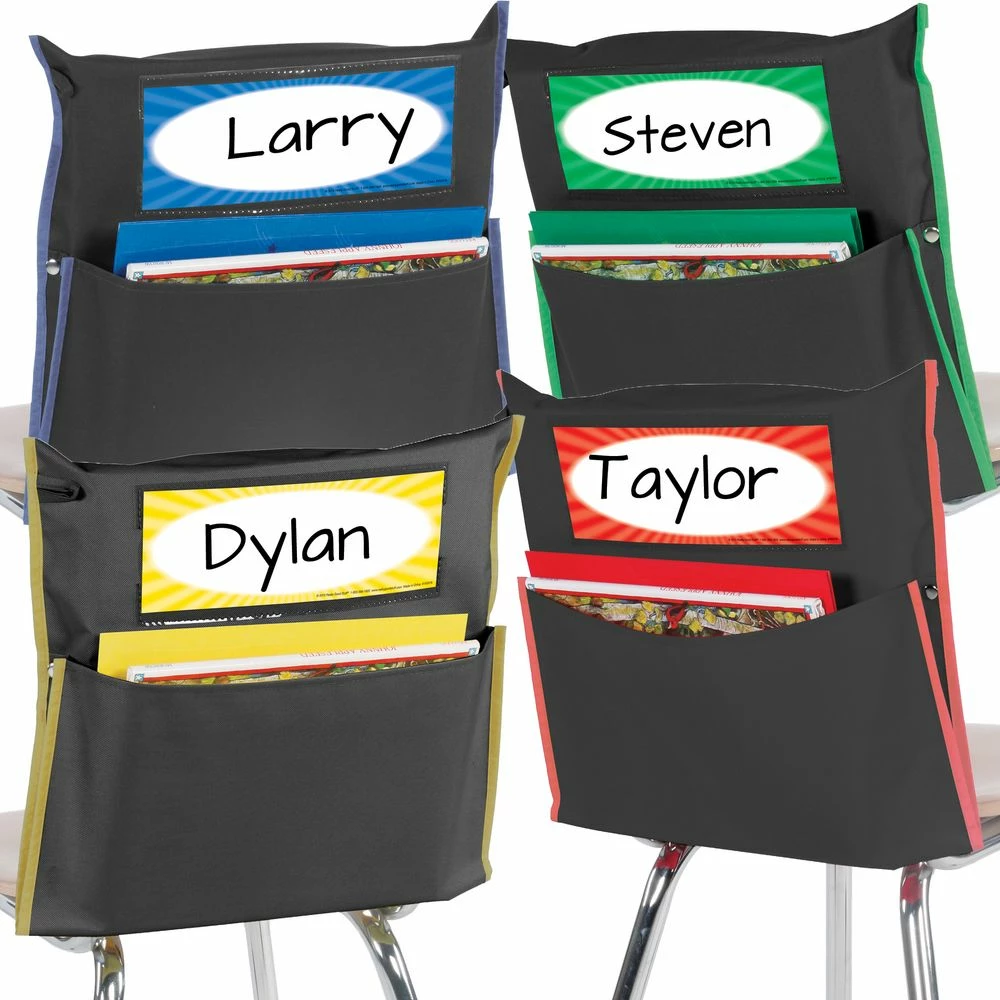 Store More® Grouping Chair Pockets - Black - 8 Chair Pockets 3 Store More® Grouping Chair Pockets - Black - 8 Chair Pockets - Image 3