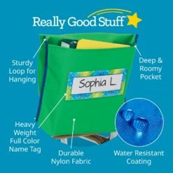 Store More® Deep-Pocket Chair Pockets - 36 Pack - Green/ Blue -Kids Toys Sales 2024 S822717 2