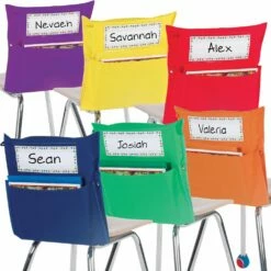 Store More® Grouping Chair Pockets - 6 Colors - Set Of 12