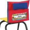 Early Childhood Deluxe Chair Pockets With Pencil Case- 36 Pack - Red/Blue