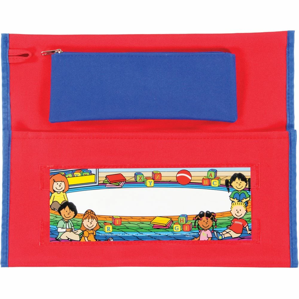 Early Childhood Deluxe Chair Pockets With Pencil Case- 36 Pack - Red/Blue 2 Early Childhood Deluxe Chair Pockets With Pencil Case- 36 Pack - Red/Blue - Image 2