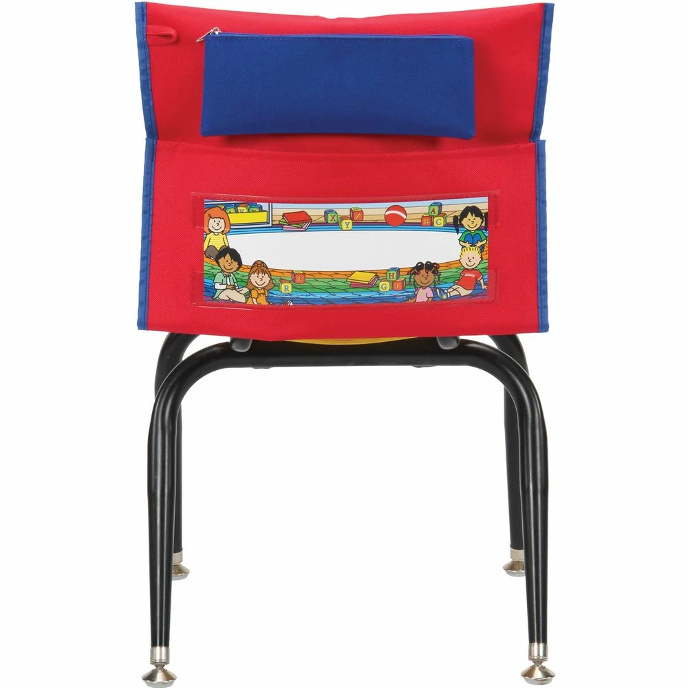 Early Childhood Deluxe Chair Pockets With Pencil Case- 36 Pack - Red/Blue 3 Early Childhood Deluxe Chair Pockets With Pencil Case- 36 Pack - Red/Blue - Image 3