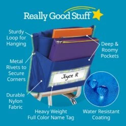 Store More® Dual Storage Deep-Pocket Chair Pockets - 36 Pack - Blue/ Mint -Kids Toys Sales 2024 S824858 1