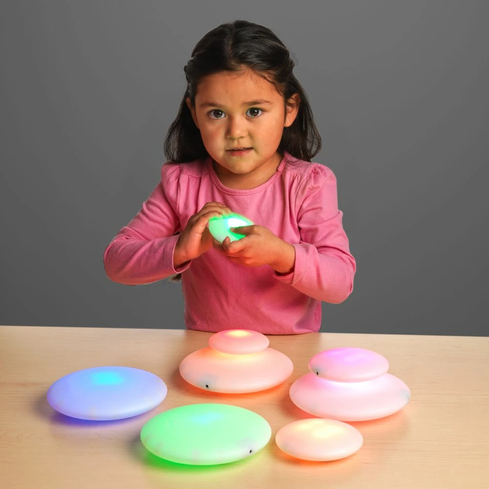 Illuminated Sensory Glow Pebbles - 12 Pieces 3 Illuminated Sensory Glow Pebbles - 12 Pieces - Image 3