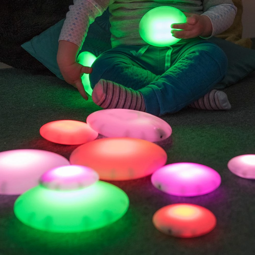 Illuminated Sensory Glow Pebbles - 12 Pieces 5 Illuminated Sensory Glow Pebbles - 12 Pieces - Image 5