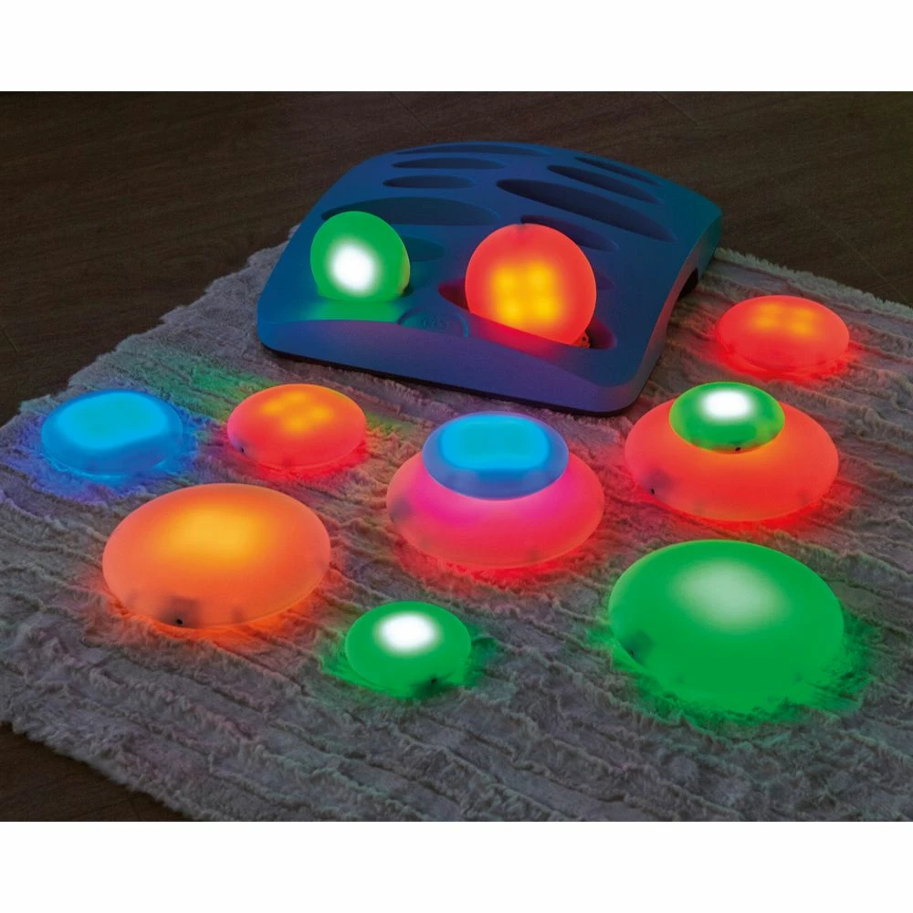 Illuminated Sensory Glow Pebbles - 12 Pieces 6 Illuminated Sensory Glow Pebbles - 12 Pieces - Image 6