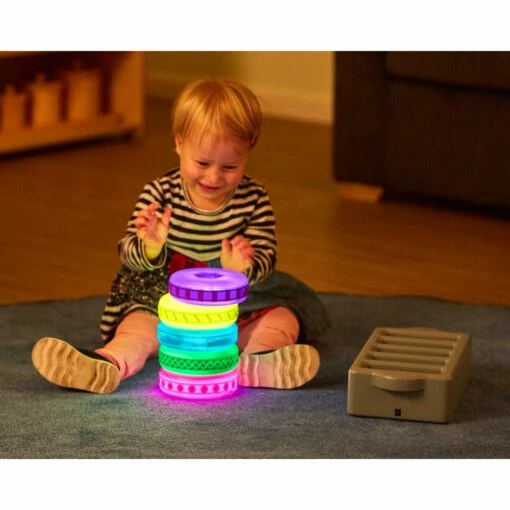 Glow, Stack & Build Textured Discs -Kids Toys Sales 2024 S982783