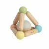 Plantoys Sustainable Rubberwood Triangle Rattle