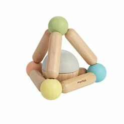 Plantoys Sustainable Rubberwood Triangle Rattle